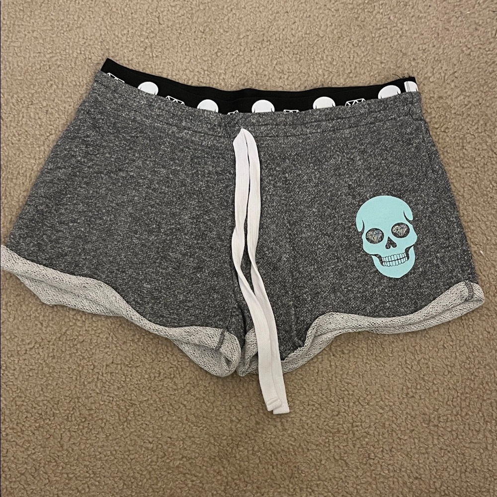 No Boundaries Heather Gray Knit Shorts